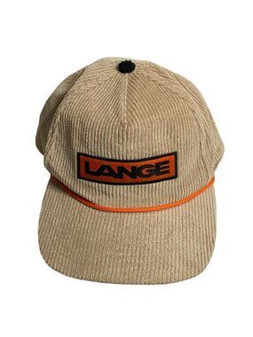 Lange Tan Corduroy Snapback Cap